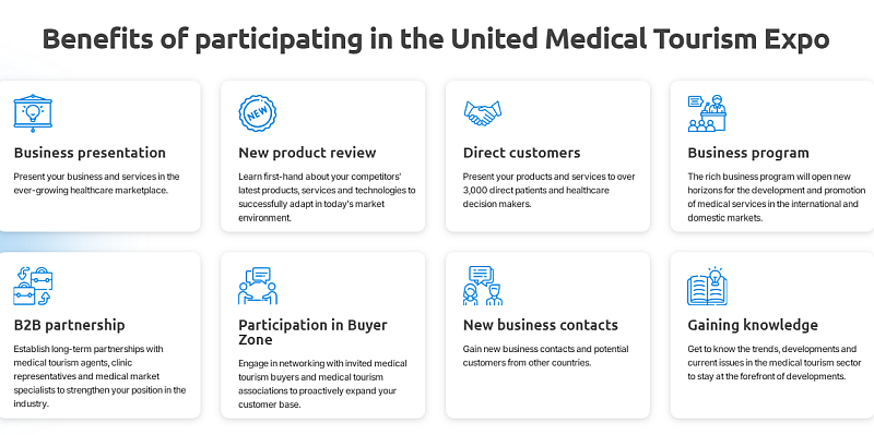 Benefits of participating in the United Medical Tourism Expo